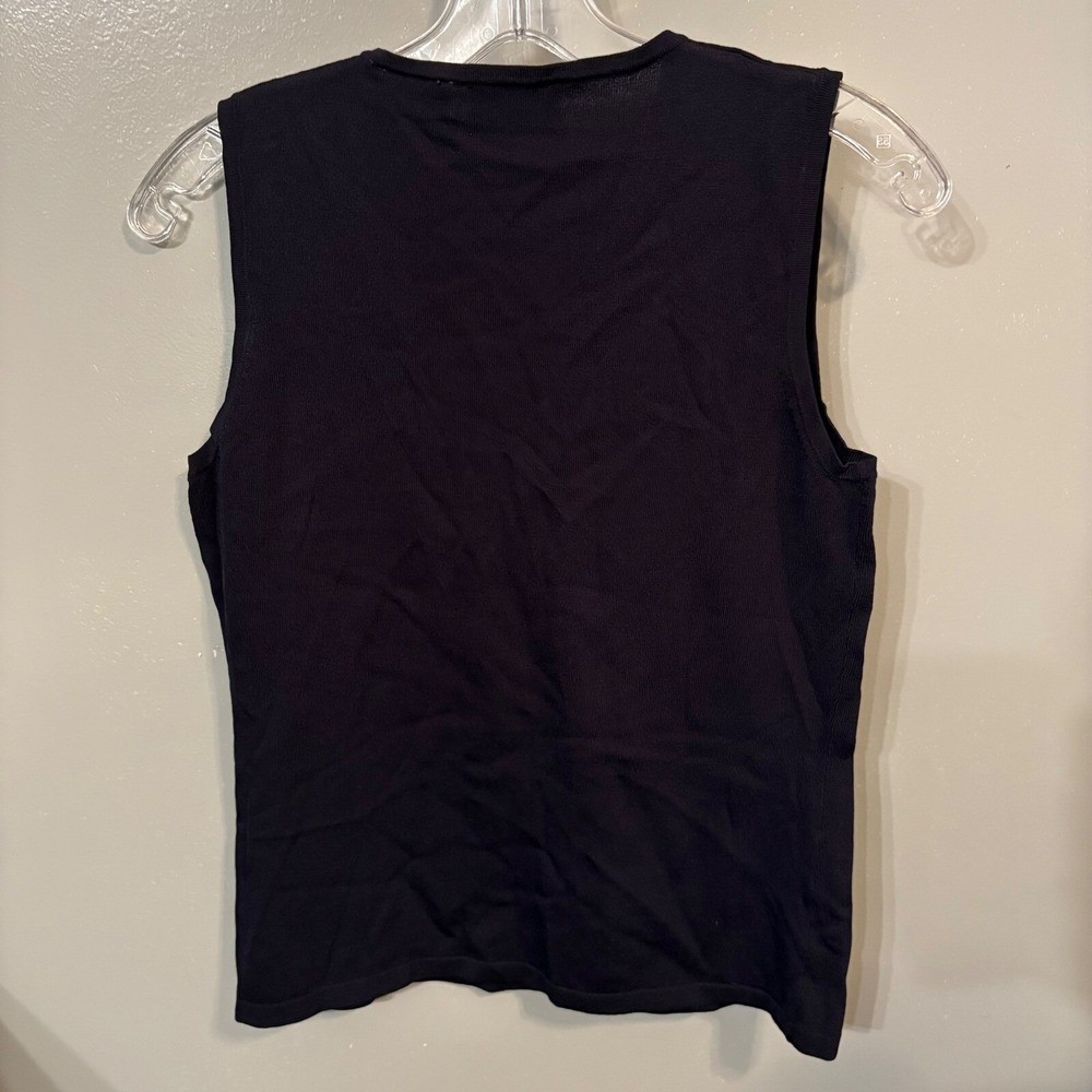 EP Pro Dark Navy Blue V-neck Sleeveless Knit Sweater Vest (Women's Small) - Picture 5 of 5